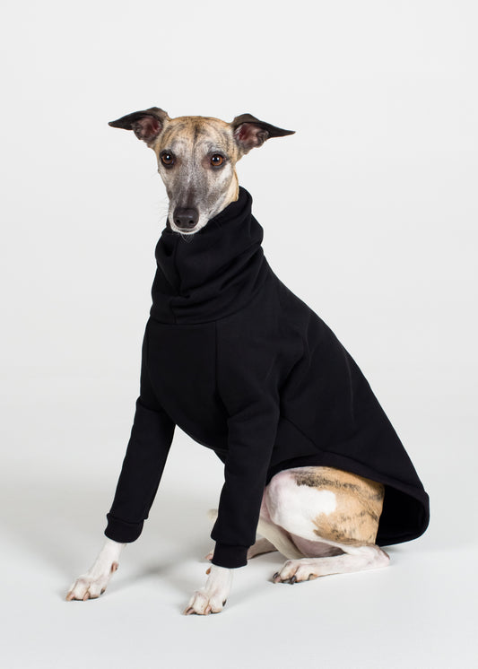 Whippet Thick Cotton Jumper | Black